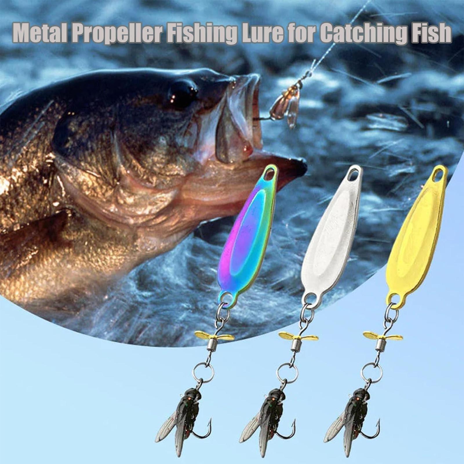 Fishing Lure Blade Bait - 3 Pack Metal Spinner Baits 3D