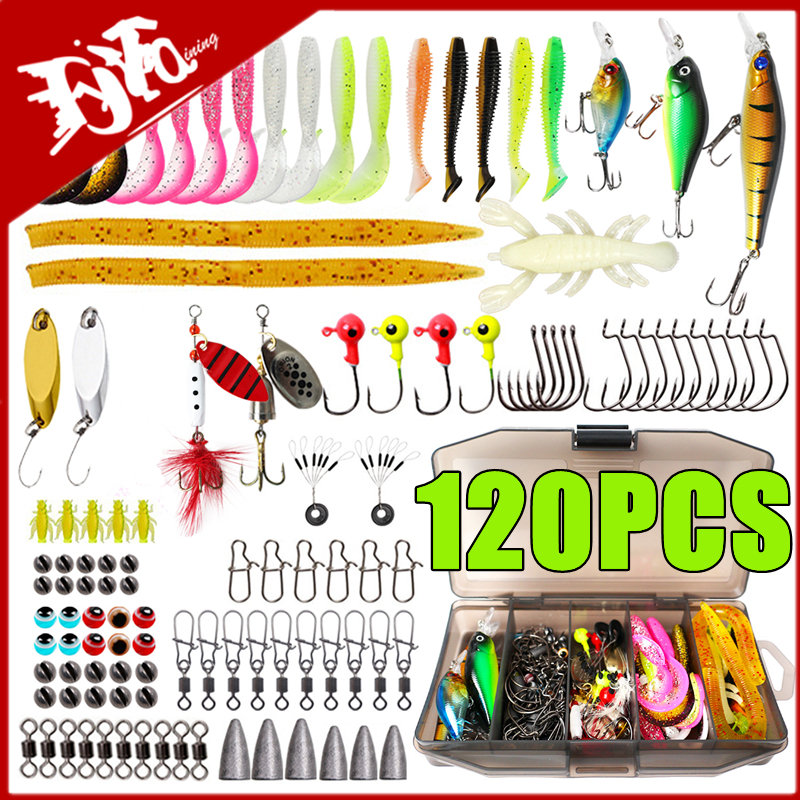 Fishing Lure Soft Plastic - New 120PCS Fishing Lure Set Soft