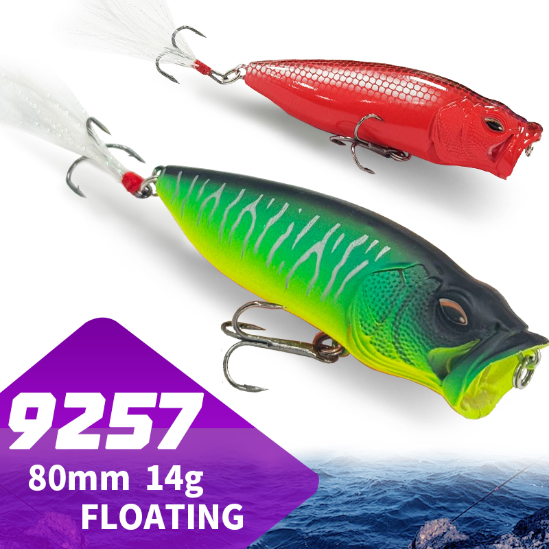 Fishing Lure Popper - Popper Lure Topwater Bait 80mm 14g