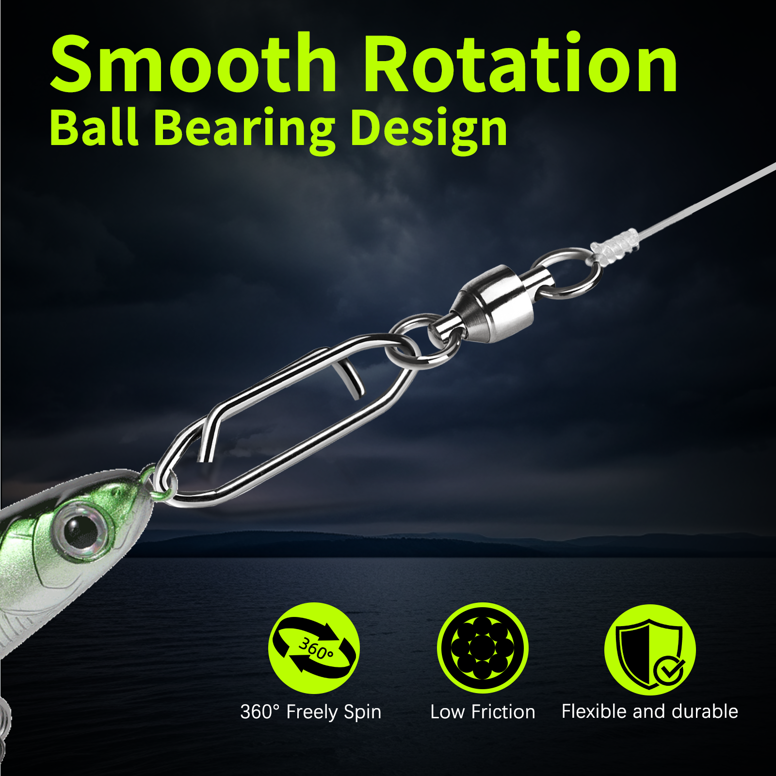 9KM Fishing Swivel Snap Kit 50 - Fishing Lure Kit review and price