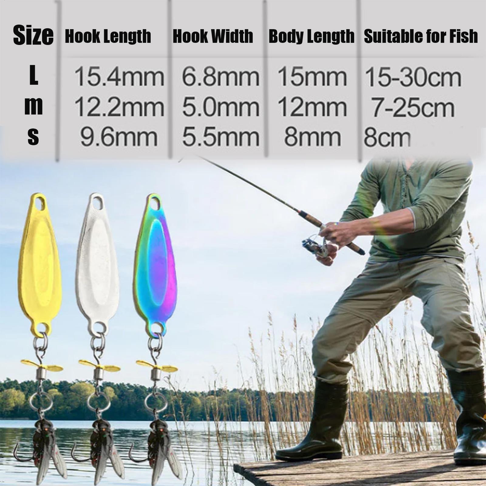 3 Pack Metal Spinner Baits 3D  - Fishing Lure Blade Bait review and price