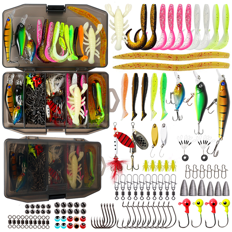 New 120PCS Fishing Lure Set So - Fishing Lure Soft Plastic review and price