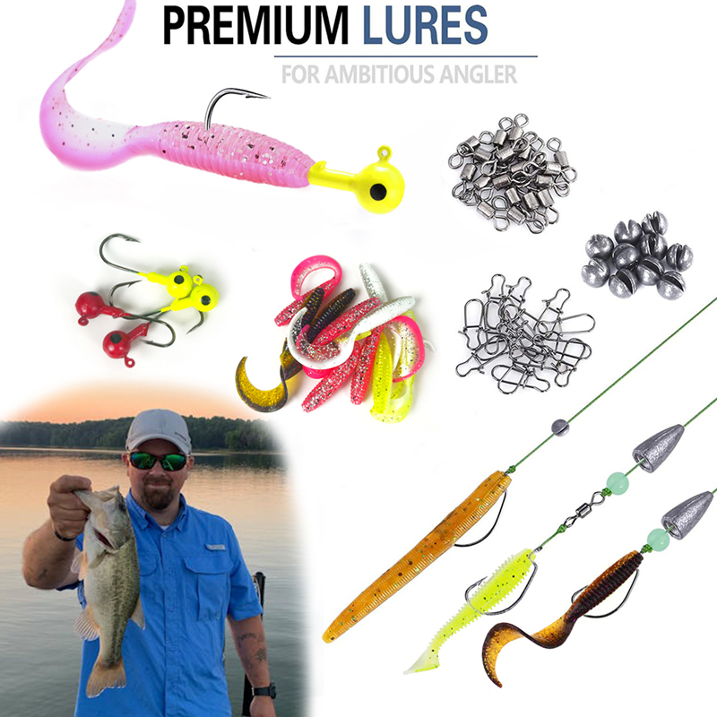 New 120PCS Fishing Lure Set So - Fishing Lure Soft Plastic review and price