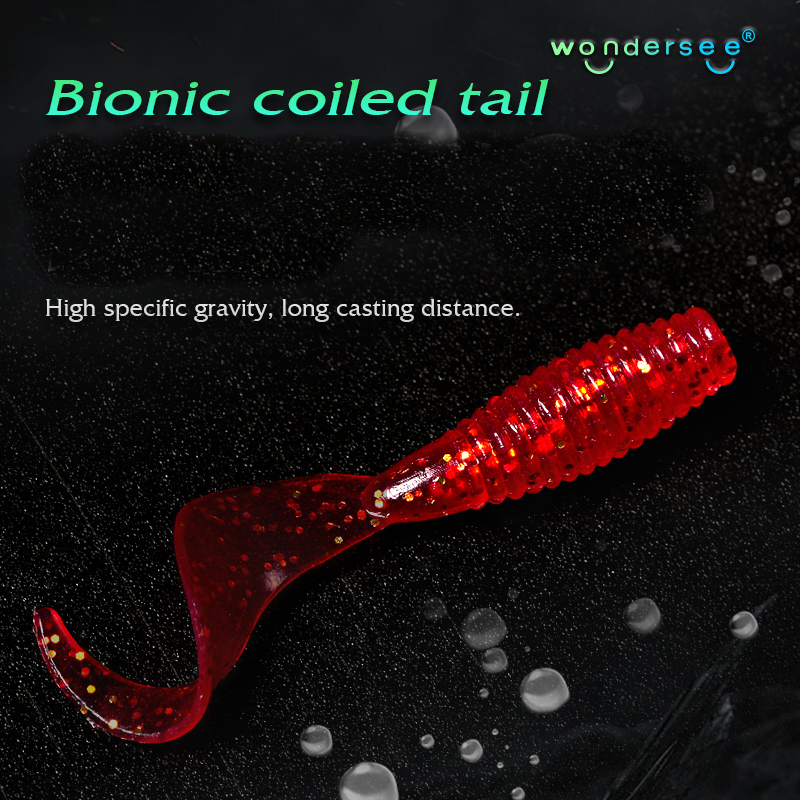 Wondersee 50PCS Soft Bait Worm - Fishing Lure Soft Plastic review and price
