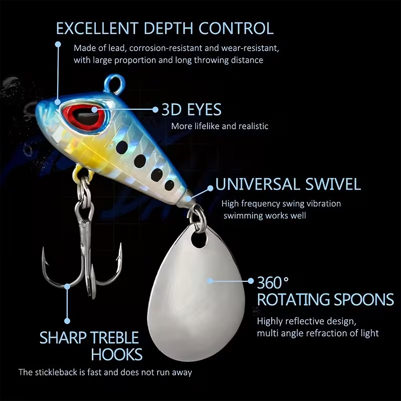 5/6pcs Mini VIB With Spoon Fis - Fishing Lure Spinnerbait review and price