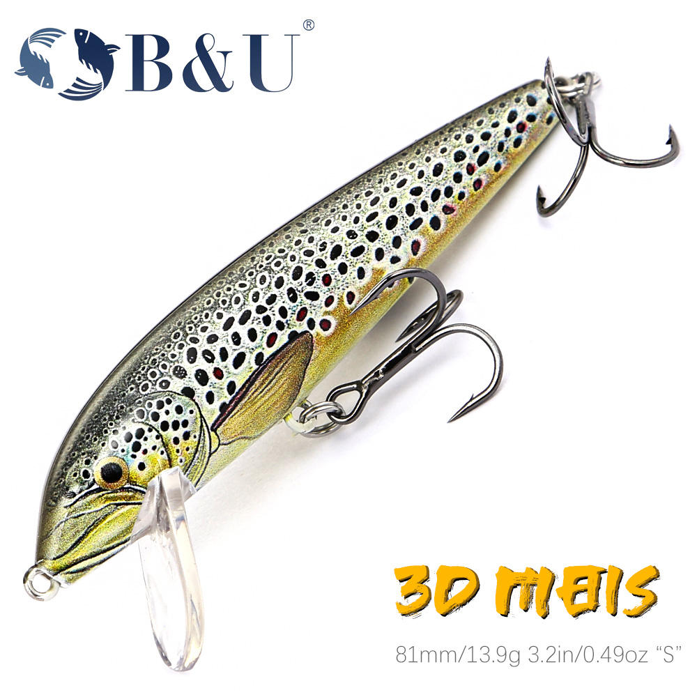 B&U 80mm Sinking Minnow Wobbli - Fishing Lure Swimbait review and price